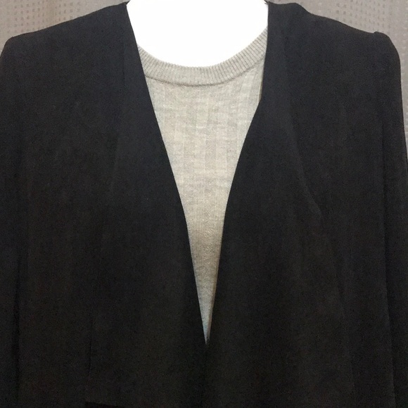 Black Another Story Sueded Waterfall Blazer - Picture 2 of 7